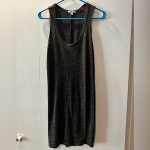 James Perse charcoal grey bodycon racer back dress